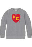 Main image for Rally Kansas City Monarchs Mens Grey Contrast Heart KC Long Sleeve Fashion Sweatshirt