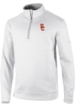 Main image for Mens USC Trojans White Columbia Heat Seal Omni Wick Wickhams Hills Qtr Zip Pullover