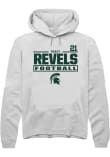 Main image for Tracy Revels Rally Mens White Michigan State Spartans Football NIL Stacked Box Player Hood