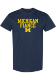 Main image for Michigan Wolverines Basic Block Fiance Short Sleeve T Shirt - Navy Blue
