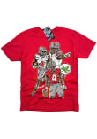 Main image for Jeremiah Smith GV Art + Design Mens Red Ohio State Buckeyes Football Caricature Fashion Player T S..