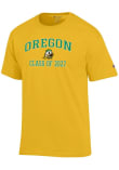 Main image for Oregon Ducks Yellow Champion Font Class of 2027 Jersey Short Sleeve T Shirt