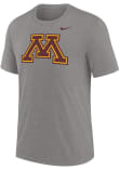 Main image for Minnesota Golden Gophers Grey Nike Primary Logo Short Sleeve Fashion T Shirt