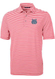 Main image for Mens Arizona Wildcats Red Cutter and Buck Virtue Stripe Pique Short Sleeve Fashion Polo