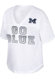Main image for Michigan Wolverines White Colosseum Shiz Short Sleeve T-Shirt