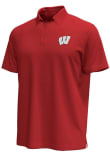 Main image for Mens Wisconsin Badgers Red Under Armour Icon Short Sleeve Polo Shirt