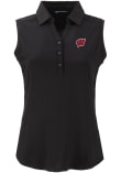 Main image for Womens Wisconsin Badgers Black Cutter and Buck Forge Eco Polo Shirt