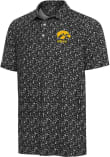 Main image for Mens Iowa Hawkeyes Black Antigua University Football Short Sleeve Polo Shirt