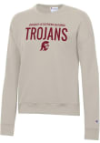 Main image for Womens USC Trojans Tan Champion Powerblend Crew Sweatshirt