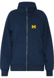 Main image for Womens Michigan Wolverines Navy Blue lululemon Scuba Oversized Funnel Neck Long Long Sleeve Full Z..