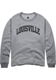 Main image for Rally Louisville Mens Grey Arch Wordmark Long Sleeve Crew Sweatshirt