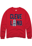 Main image for Rally Cleveland Mens Red Guardian Wordmark Long Sleeve Crew Sweatshirt