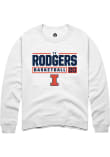 Main image for Ty Rodgers Rally Mens White Illinois Fighting Illini NIL Stacked Box Crew Sweatshirt