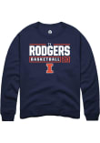 Main image for Ty Rodgers Rally Mens Navy Blue Illinois Fighting Illini NIL Stacked Box Crew Sweatshirt
