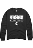 Main image for Adam  Berghorst Rally Mens Black Michigan State Spartans NIL Stacked Box Crew Sweatshirt