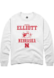 Main image for Crystal Elliott Rally Mens White Nebraska Cornhuskers NIL Sport Icon Crew Sweatshirt
