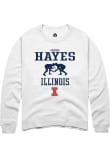 Main image for Samuel Hayes Rally Mens White Illinois Fighting Illini NIL Sport Icon Crew Sweatshirt