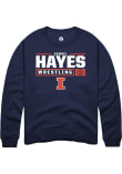 Main image for Samuel Hayes Rally Mens Navy Blue Illinois Fighting Illini NIL Stacked Box Crew Sweatshirt