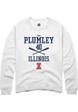 Main image for Ben Plumley Rally Mens White Illinois Fighting Illini NIL Sport Icon Crew Sweatshirt