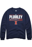 Main image for Ben Plumley Rally Mens Navy Blue Illinois Fighting Illini NIL Stacked Box Crew Sweatshirt