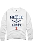 Main image for Alaina Miller Rally Mens White Illinois Fighting Illini NIL Sport Icon Crew Sweatshirt