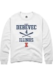 Main image for Gabby Debevec Rally Mens White Illinois Fighting Illini NIL Sport Icon Crew Sweatshirt
