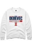 Main image for Gabby Debevec Rally Mens White Illinois Fighting Illini NIL Stacked Box Crew Sweatshirt
