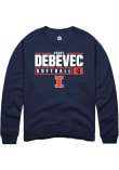 Main image for Gabby Debevec Rally Mens Navy Blue Illinois Fighting Illini NIL Stacked Box Crew Sweatshirt