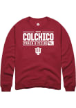 Main image for Nico Colchico Rally Mens Red Indiana Hoosiers NIL Stacked Box Crew Sweatshirt