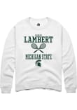 Main image for Marley Lambert Rally Mens White Michigan State Spartans NIL Sport Icon Crew Sweatshirt