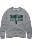 Main image for Marlo Schiffman Rally Mens Graphite Michigan State Spartans NIL Stacked Box Crew Sweatshirt