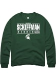 Main image for Marlo Schiffman Rally Mens Green Michigan State Spartans NIL Stacked Box Crew Sweatshirt