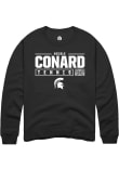 Main image for Nicole Conard Rally Mens Black Michigan State Spartans NIL Stacked Box Crew Sweatshirt