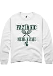 Main image for Sarah Fazlagic Rally Mens White Michigan State Spartans NIL Sport Icon Crew Sweatshirt