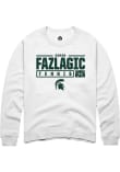 Main image for Sarah Fazlagic Rally Mens White Michigan State Spartans NIL Stacked Box Crew Sweatshirt