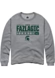 Main image for Sarah Fazlagic Rally Mens Graphite Michigan State Spartans NIL Stacked Box Crew Sweatshirt