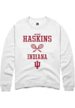 Main image for Carson Haskins Rally Mens White Indiana Hoosiers NIL Sport Icon Crew Sweatshirt