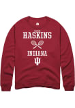 Main image for Carson Haskins Rally Mens Red Indiana Hoosiers NIL Sport Icon Crew Sweatshirt