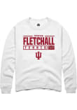Main image for Patrick Fletchall Rally Mens White Indiana Hoosiers NIL Stacked Box Crew Sweatshirt