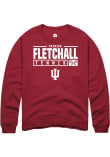 Main image for Patrick Fletchall Rally Mens Red Indiana Hoosiers NIL Stacked Box Crew Sweatshirt