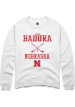 Main image for Caleb Badura Rally Mens White Nebraska Cornhuskers NIL Sport Icon Crew Sweatshirt
