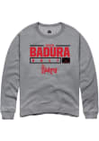 Main image for Caleb Badura Rally Mens Graphite Nebraska Cornhuskers NIL Stacked Box Crew Sweatshirt