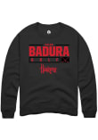 Main image for Caleb Badura Rally Mens Black Nebraska Cornhuskers NIL Stacked Box Crew Sweatshirt