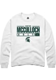 Main image for Ashton McCulloch Rally Mens White Michigan State Spartans NIL Stacked Box Crew Sweatshirt