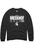 Main image for August Meekhof Rally Mens Black Michigan State Spartans NIL Stacked Box Crew Sweatshirt
