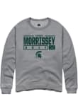 Main image for Pierce Morrissey Rally Mens Graphite Michigan State Spartans NIL Stacked Box Crew Sweatshirt
