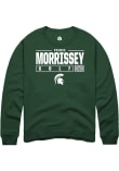 Main image for Pierce Morrissey Rally Mens Green Michigan State Spartans NIL Stacked Box Crew Sweatshirt