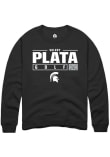 Main image for Valery Plata Rally Mens Black Michigan State Spartans NIL Stacked Box Crew Sweatshirt