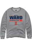 Main image for Arielle Ward Rally Mens Graphite Illinois Fighting Illini NIL Stacked Box Crew Sweatshirt