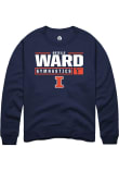 Main image for Arielle Ward Rally Mens Navy Blue Illinois Fighting Illini NIL Stacked Box Crew Sweatshirt
